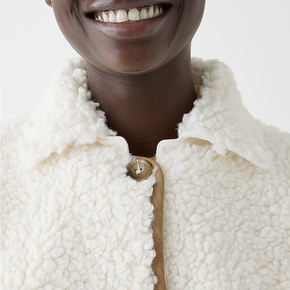 J.Crew LIKE NEW Faux Sherpa Barn Jacket NWOT 3X - Picture 3 of 13